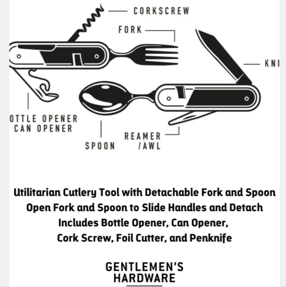 Gentlemen's HardwareGentlemen's Hardware Camping Cutlery Utensil Multi Tool, $27